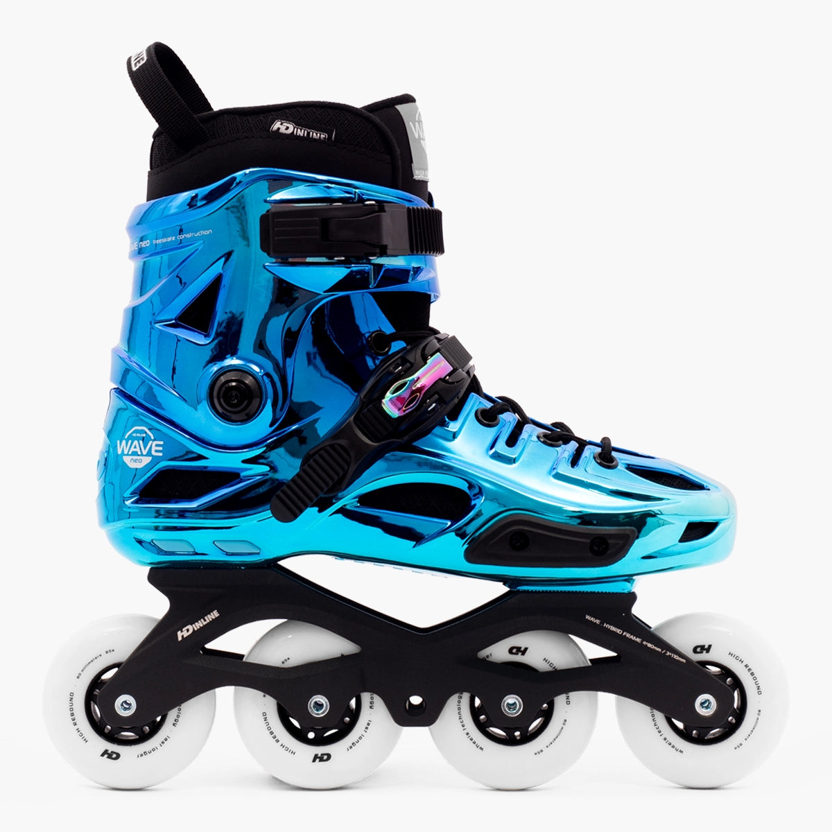 Patins Inline Wave Neo Metallic Ocean — Urban Performance — 4 rodas 80mm ou 3x110mm — HD INLINE