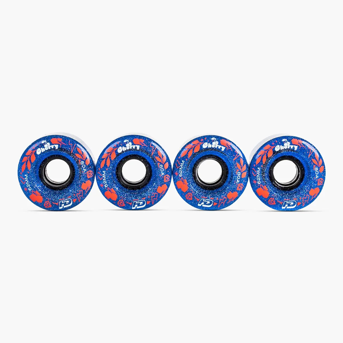 Rodas HD INLINE Cherry 62mm 80A — Urethane — Aderência e conforto para uso urbano