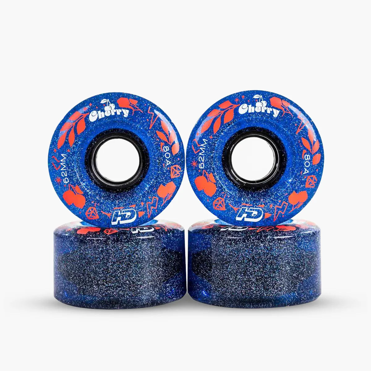 Rodas HD INLINE Cherry 62mm 80A — Urethane — Aderência e conforto para uso urbano