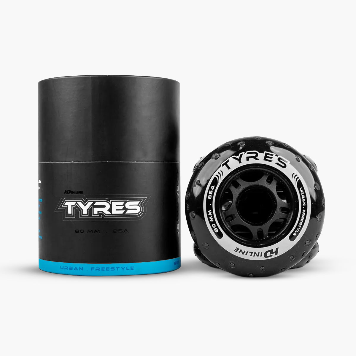 JG RODAS (4UN) - TYRES FAÍSCA - 80MM - 85A - PRETO