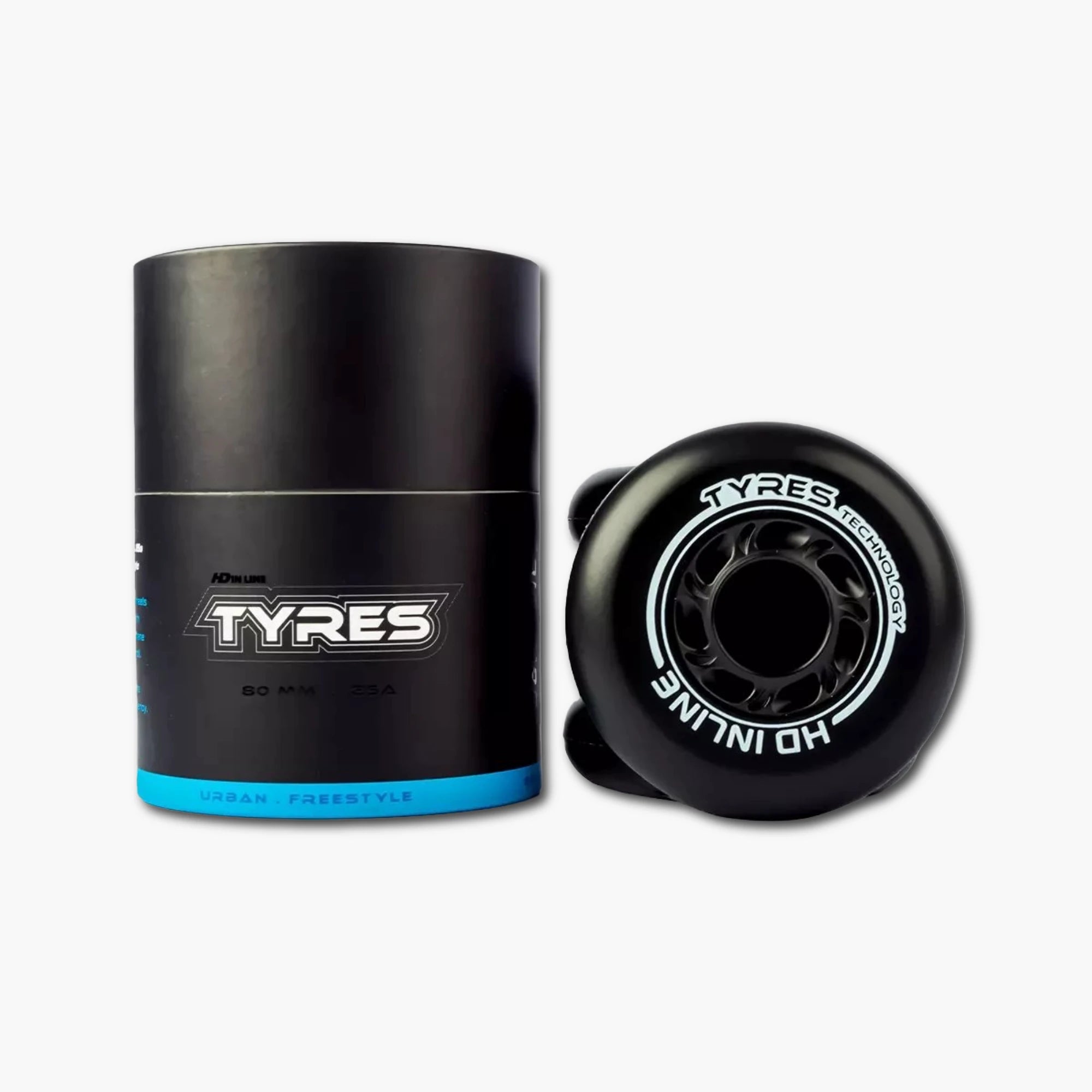 JG RODAS HD INLINE (4UN) - TYRES SLIDE - 80MM - 88A - PRETO