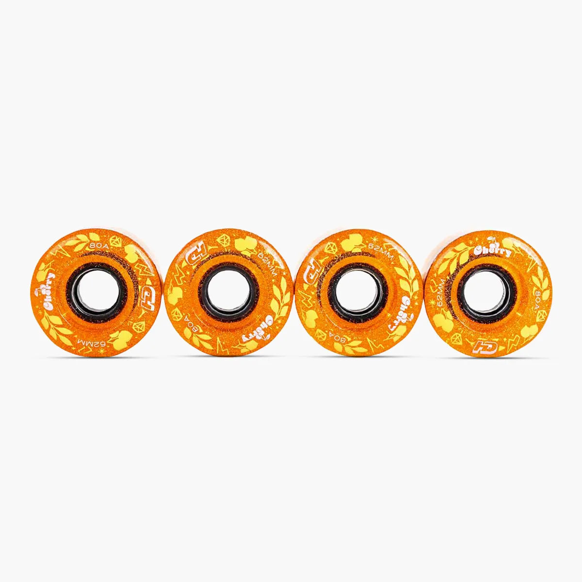 Rodas HD INLINE Cherry 62mm 80A — Urethane — Aderência e conforto para uso urbano