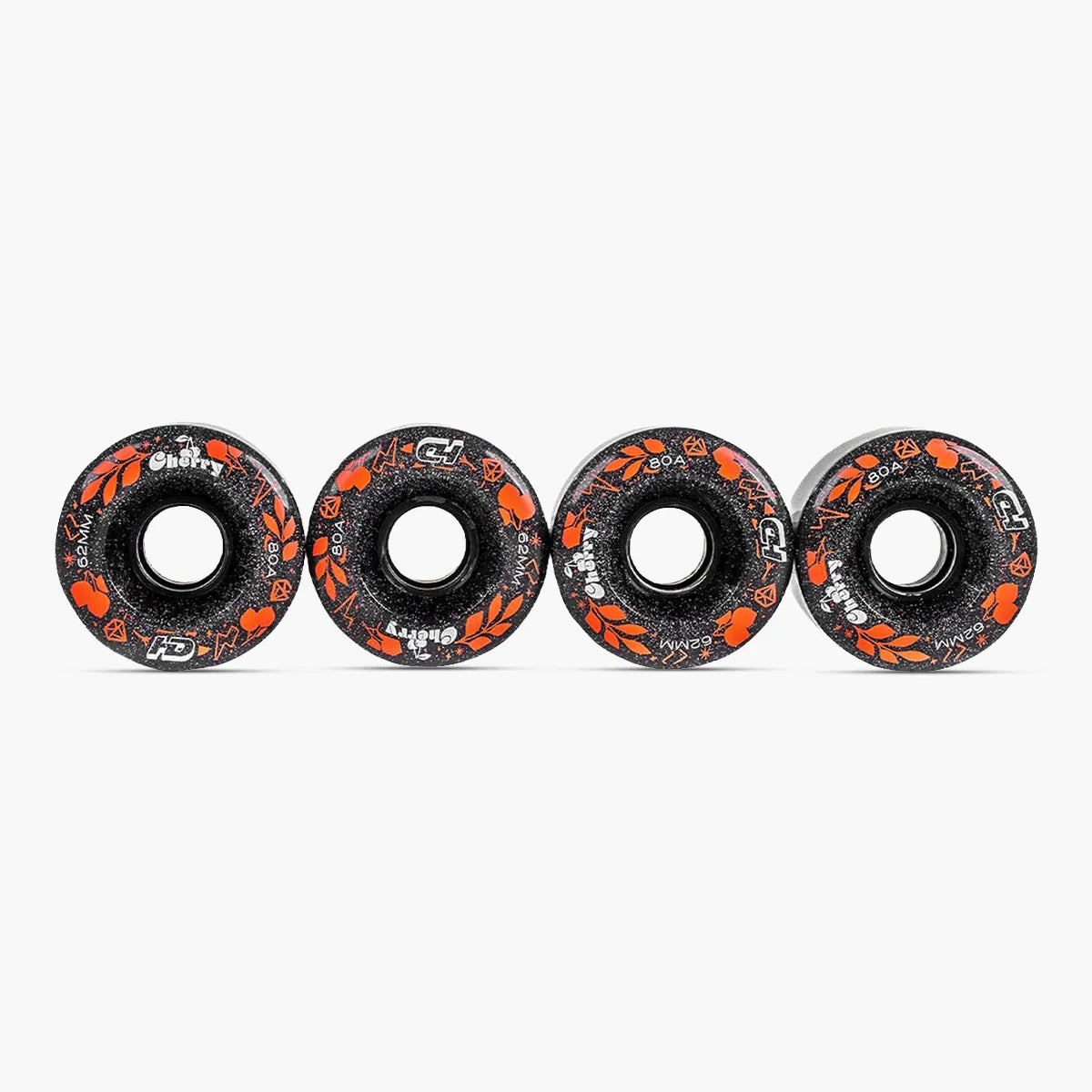 Rodas HD INLINE Cherry 62mm 80A — Urethane — Aderência e conforto para uso urbano