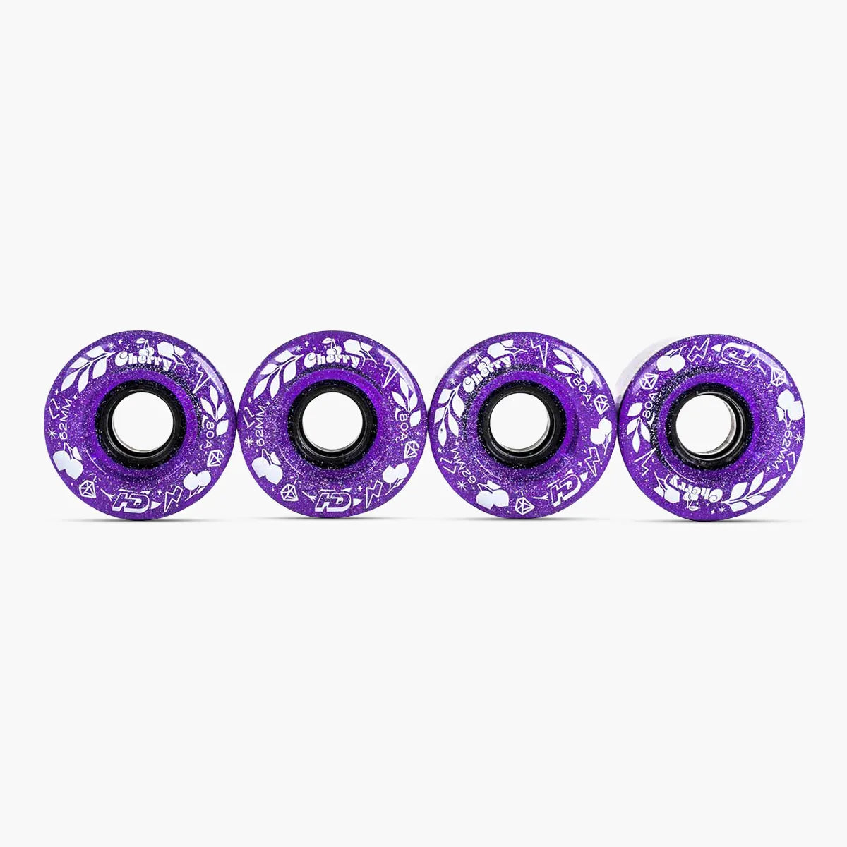 Rodas HD INLINE Cherry 62mm 80A — Urethane — Aderência e conforto para uso urbano